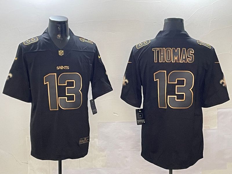 Men New Orleans Saints #13 Thomas Black Gold 2024 Nike Limited NFL Jersey style 0108->new orleans saints->NFL Jersey